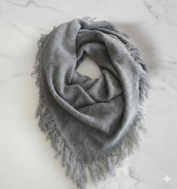 Kefia con frange - 100% cashmere
