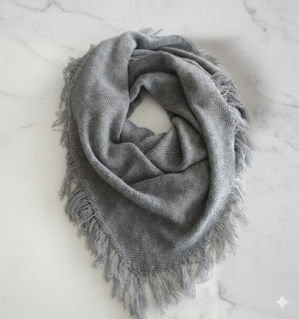 Kefia con frange - 100% cashmere