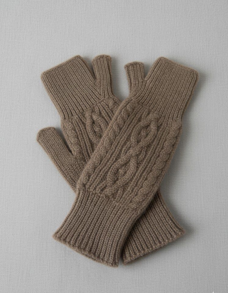 Manicotto losanga 100% Cashmere - immagine 2