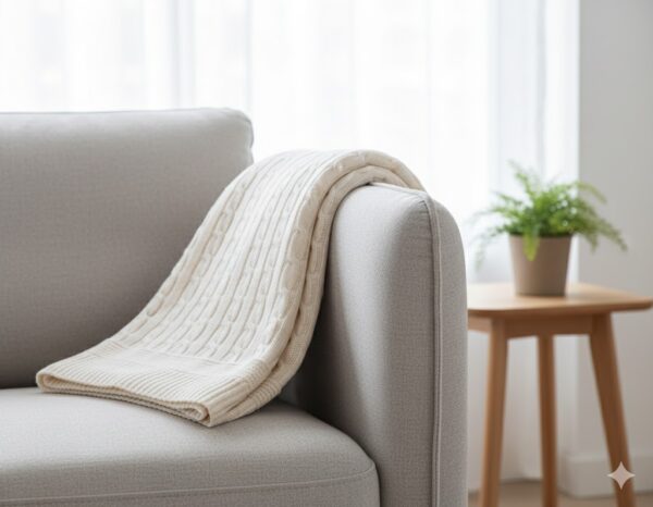 CASHMERE BLANKET, BRAIDED