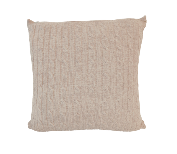 COPRICUSCINO IN MAGLIA A TRECCE 100% CASHMERE