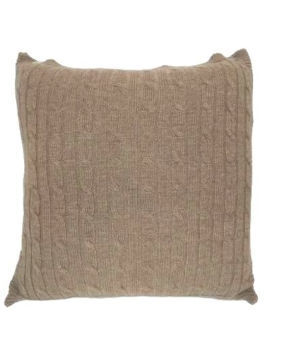 COPRICUSCINO IN MAGLIA A TRECCE 100% CASHMERE