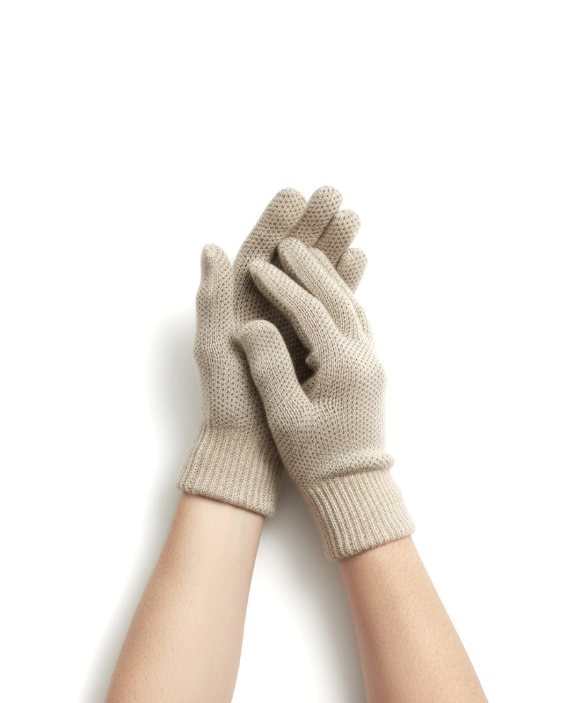 Guanti nido d'ape 100% cashmere - immagine 2