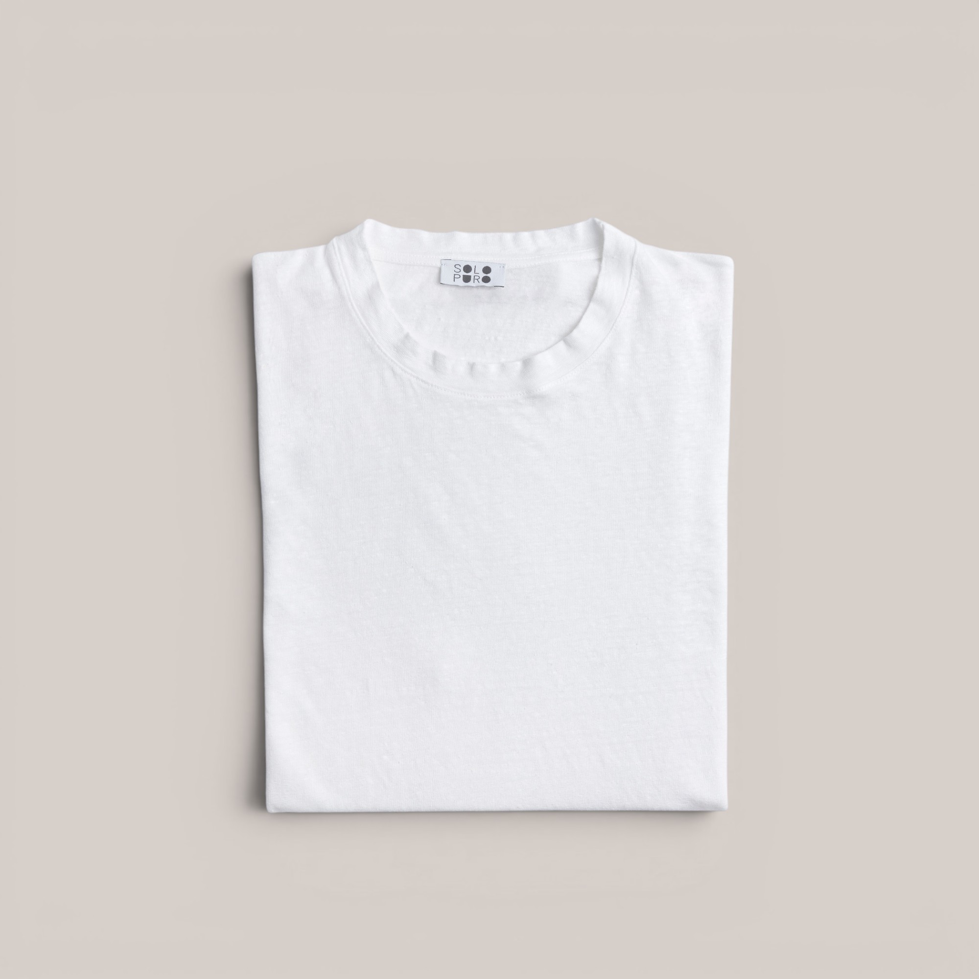 t-shirt uomo in jersey di lino elast colore bianco