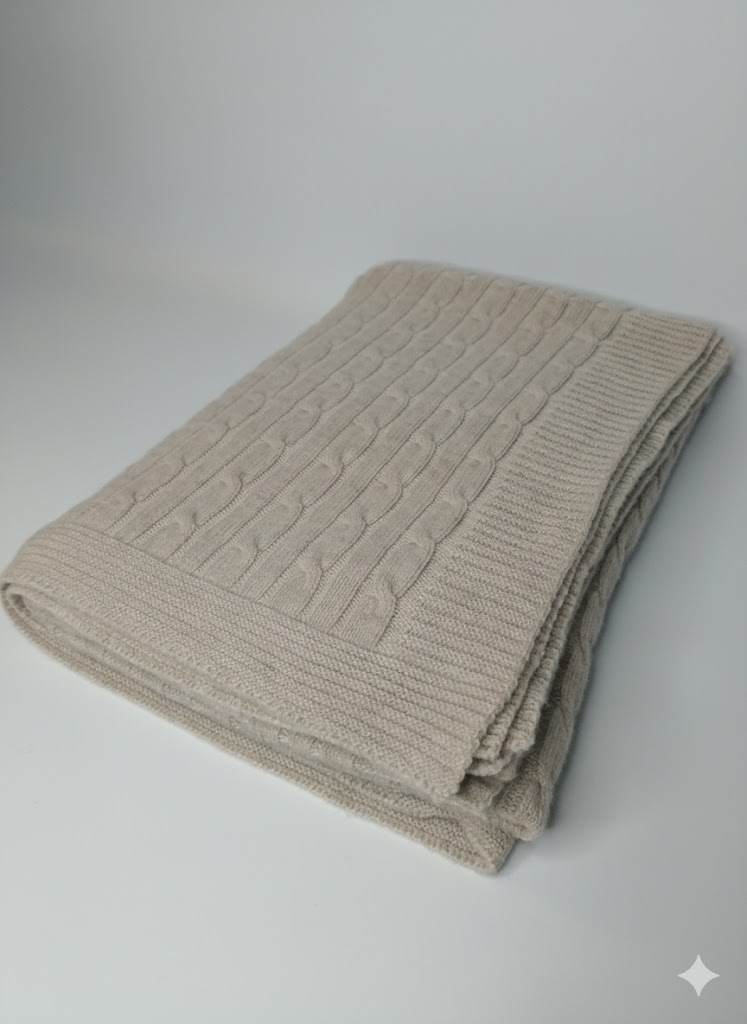 PLAID IN CASHMERE TRECCIA - immagine 2