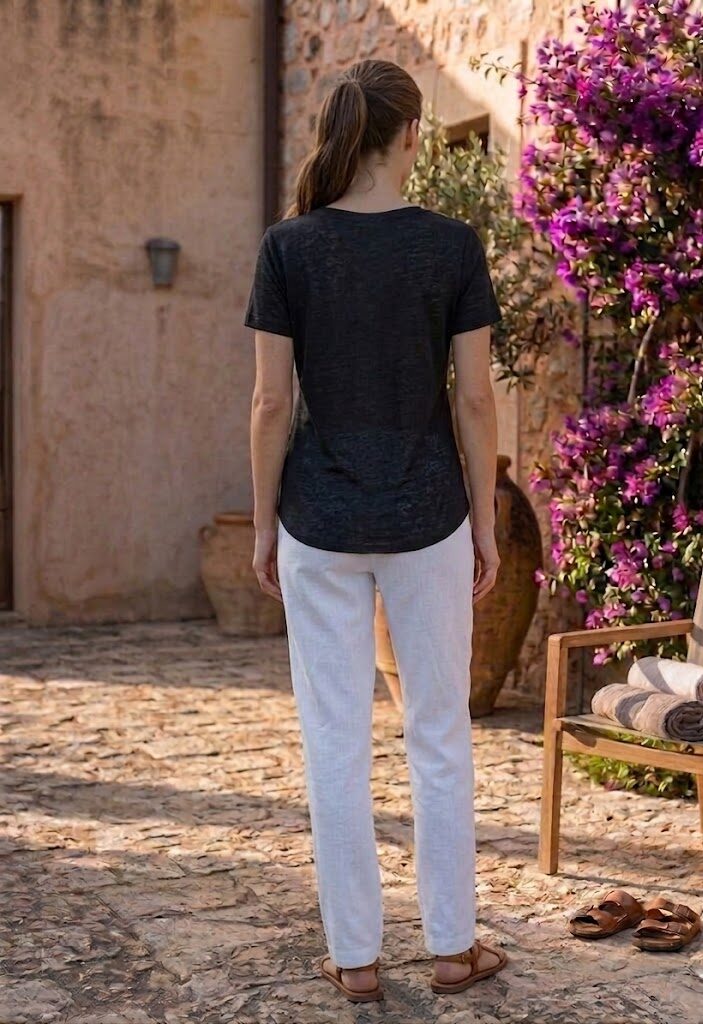 T- SHIRT JERSEY DI LINO SUPERFINE - immagine 2